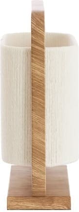 Light & Living Tafellamp Lecce - hout print natur+touw crème Bruin Tafellamp
