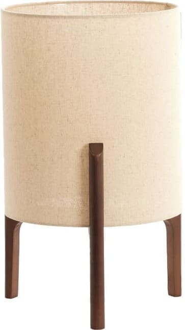 Light & Living Tafellamp Litto - donker bruin+linnen naturel Bruin Tafellamp