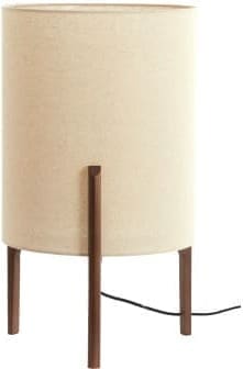 Light & Living Tafellamp Litto - donker bruin+linnen naturel Bruin Tafellamp