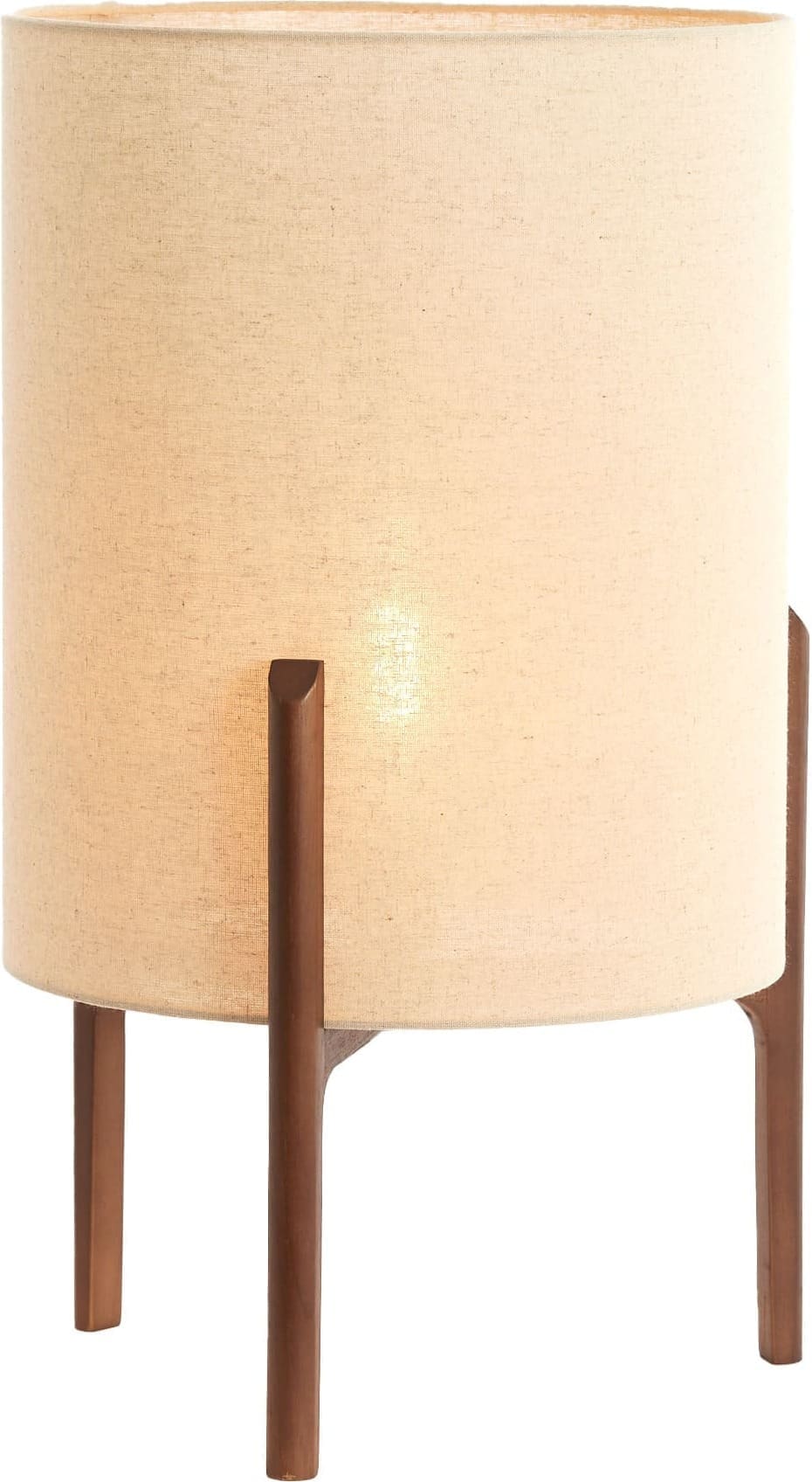 Light & Living Tafellamp Litto - donker bruin+linnen naturel Bruin Tafellamp