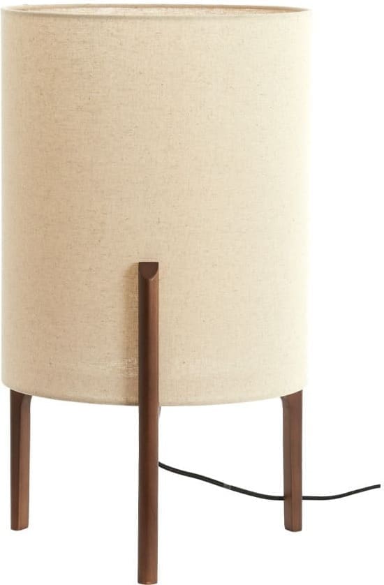 Light & Living Tafellamp Litto - donker bruin+linnen naturel Bruin Tafellamp