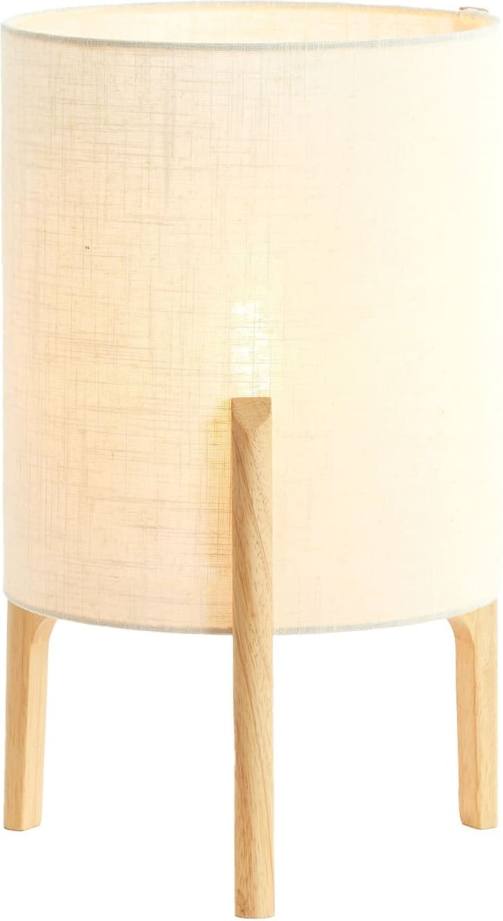 Light & Living Tafellamp Litto - naturel+linnen wit Bruin Tafellamp