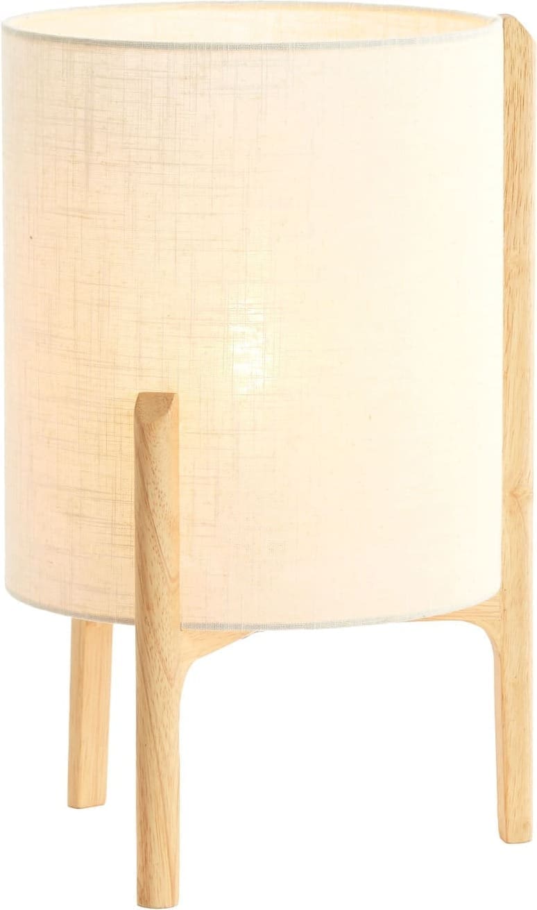 Light & Living Tafellamp Litto - naturel+linnen wit Bruin Tafellamp