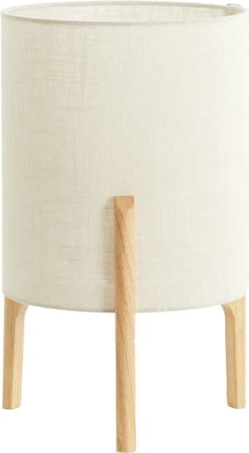 Light & Living Tafellamp Litto - naturel+linnen wit Bruin Tafellamp