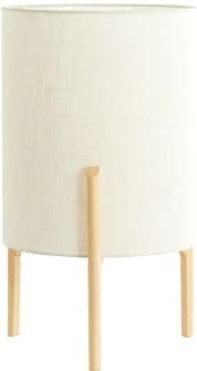 Light & Living Tafellamp Litto - naturel+linnen wit Bruin Tafellamp