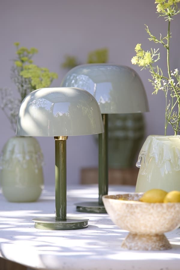 Light & Living Tafellamp Marivet - olijf groen+licht groen Groen Tafellamp