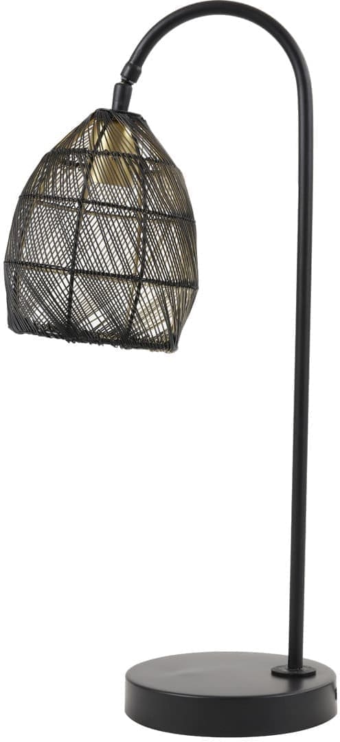 Light & Living Tafellamp Meya - mat zwart+goud Zwart Tafellamp