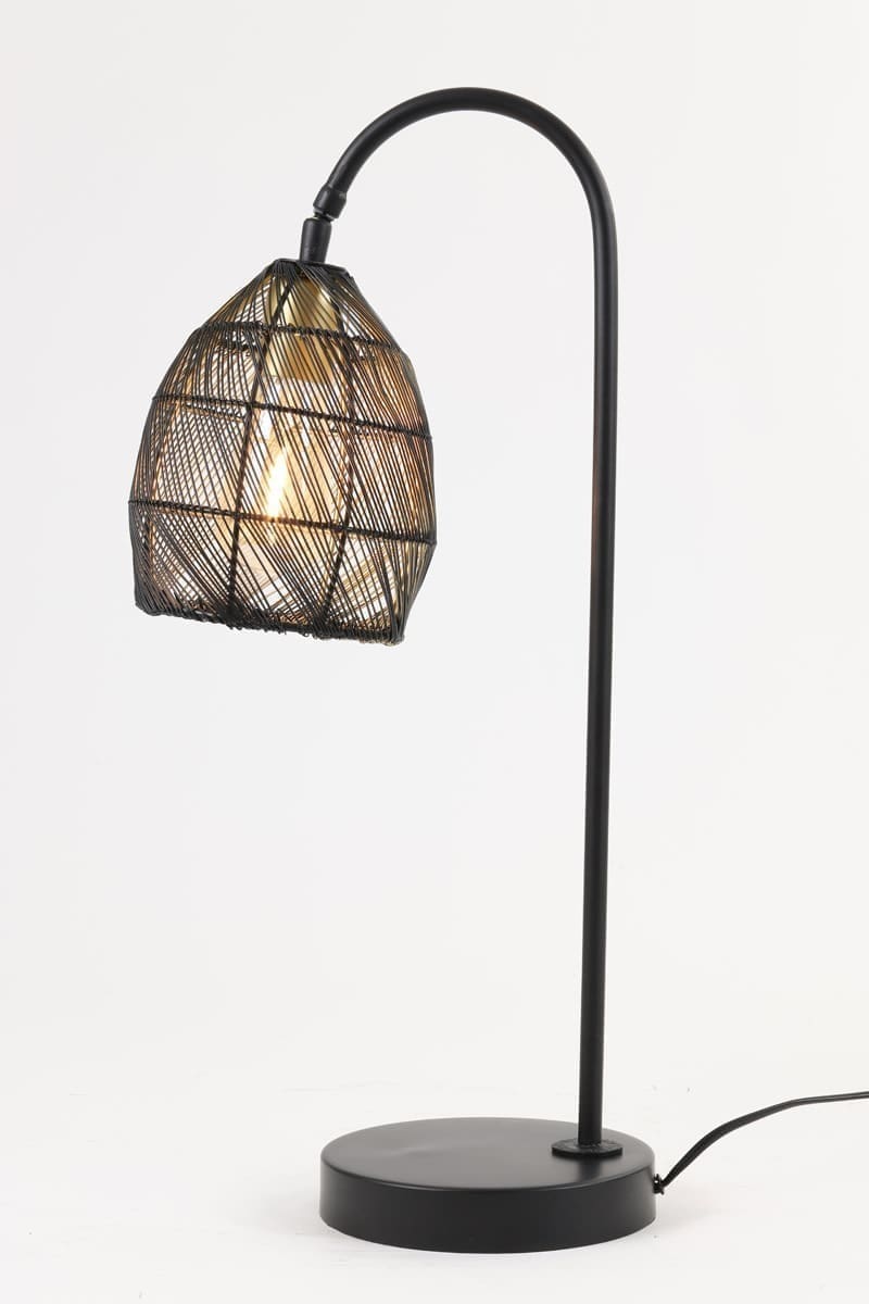 Light & Living Tafellamp Meya - mat zwart+goud Zwart Tafellamp