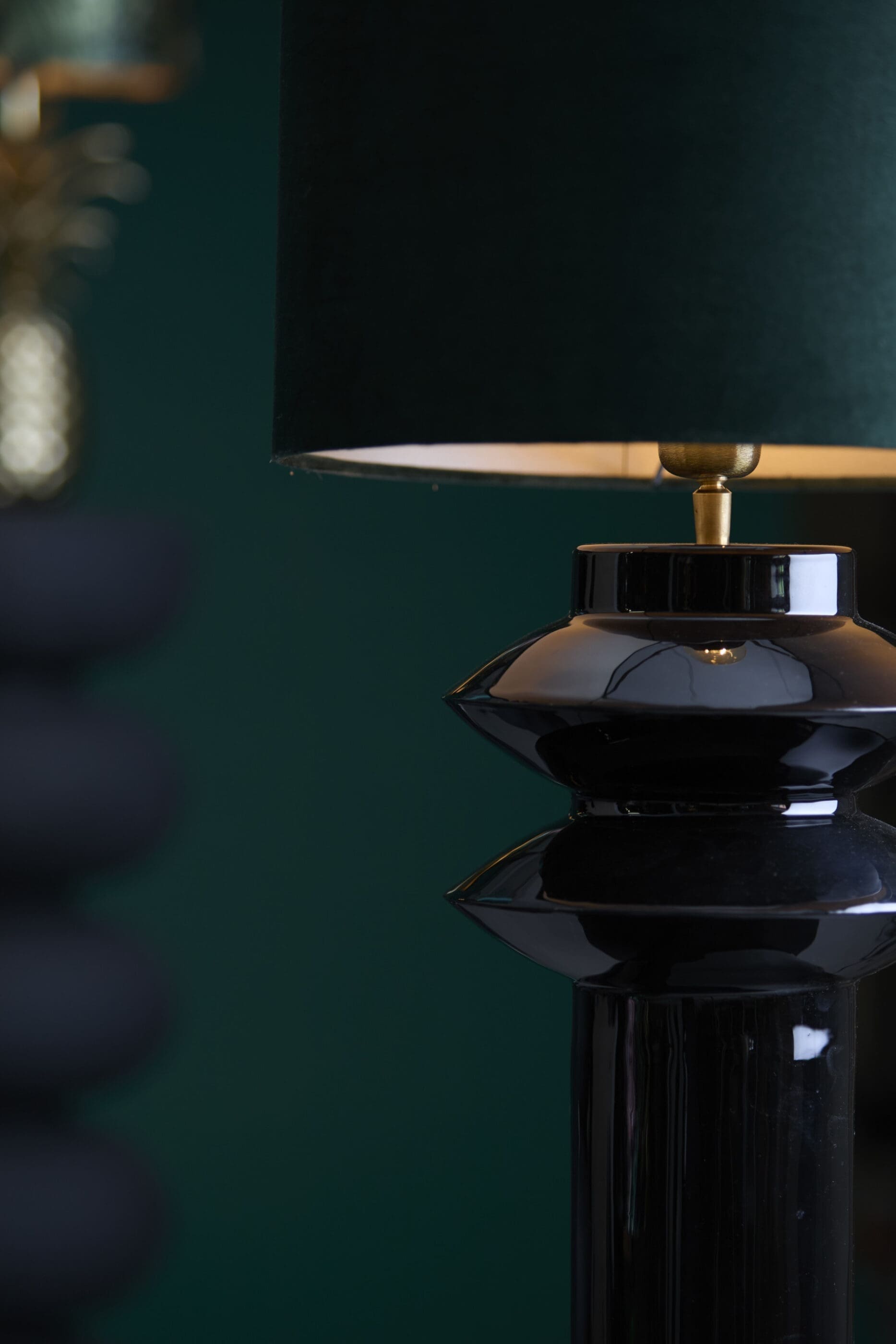 Light & Living Tafellamp Petch - glans zwart Zwart Tafellamp