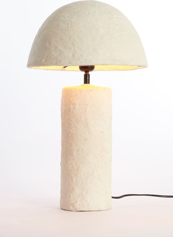 Light & Living Tafellamp Qazu - crème Bruin Tafellamp