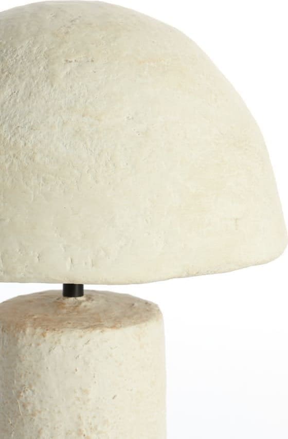 Light & Living Tafellamp Qazu - crème Bruin Tafellamp