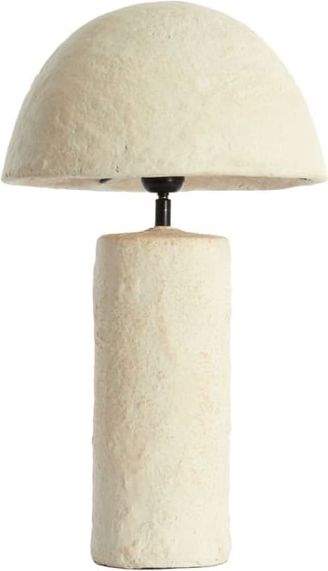 Light & Living Tafellamp Qazu - crème Bruin Tafellamp