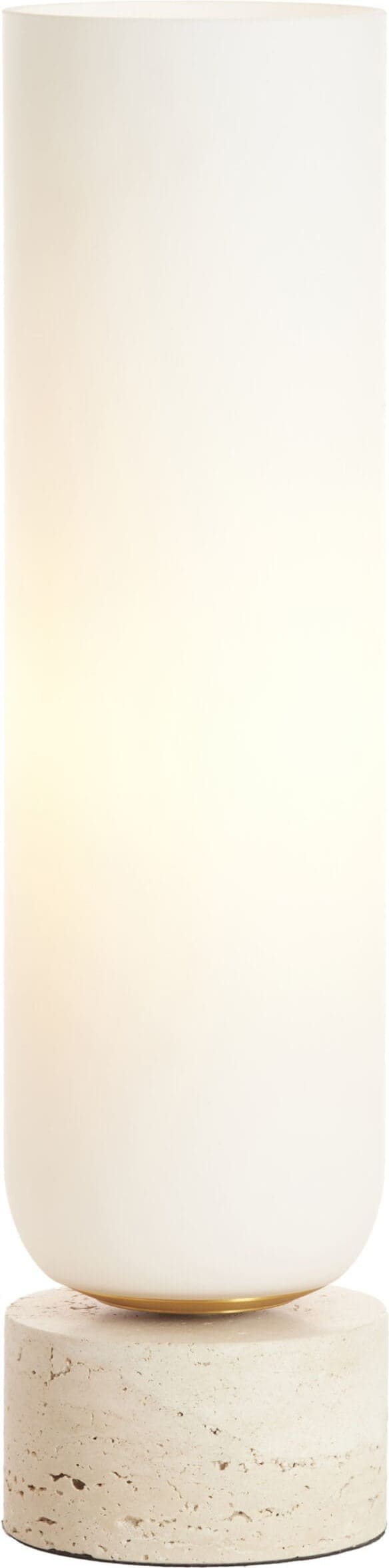 Light & Living Tafellamp Rylano - glas melk+zand+antiek brons Wit Tafellamp