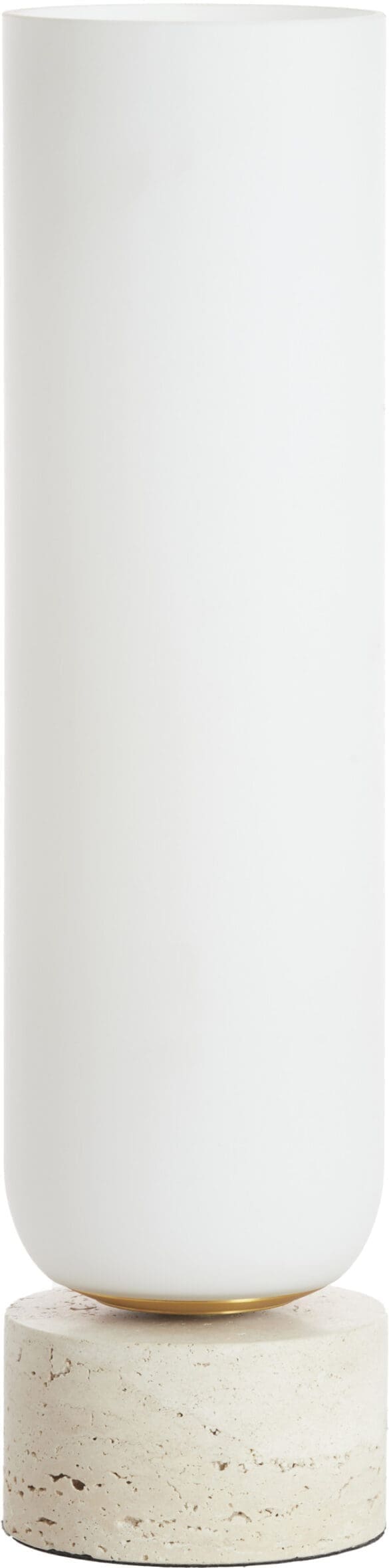 Light & Living Tafellamp Rylano - glas melk+zand+antiek brons Wit Tafellamp