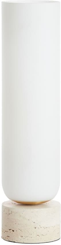 Light & Living Tafellamp Rylano - glas melk+zand+antiek brons Wit Tafellamp