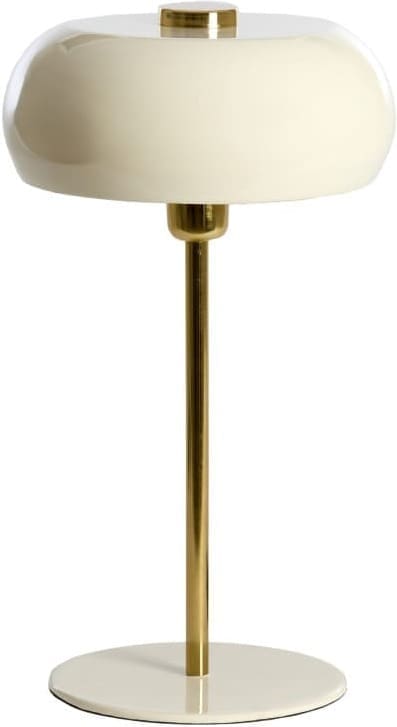 Light & Living Tafellamp Surin - glans crème+goud Wit Tafellamp