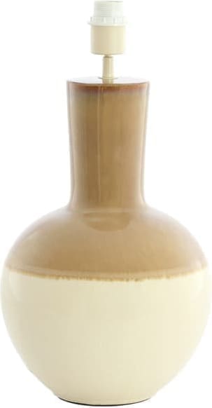 Light & Living Tafellamp Ulloa - keramiek licht bruin+crème Bruin Tafellamp