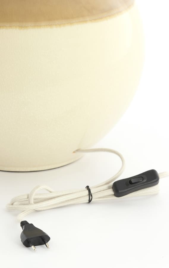 Light & Living Tafellamp Ulloa - keramiek licht bruin+crème Bruin Tafellamp