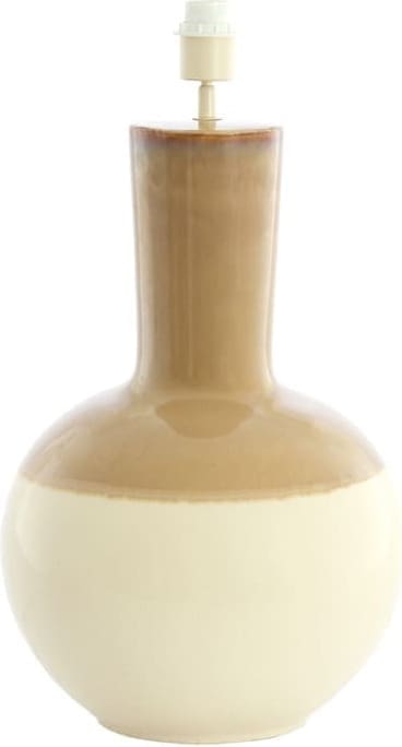 Light & Living Tafellamp Ulloa - keramiek licht bruin+crème Bruin Tafellamp