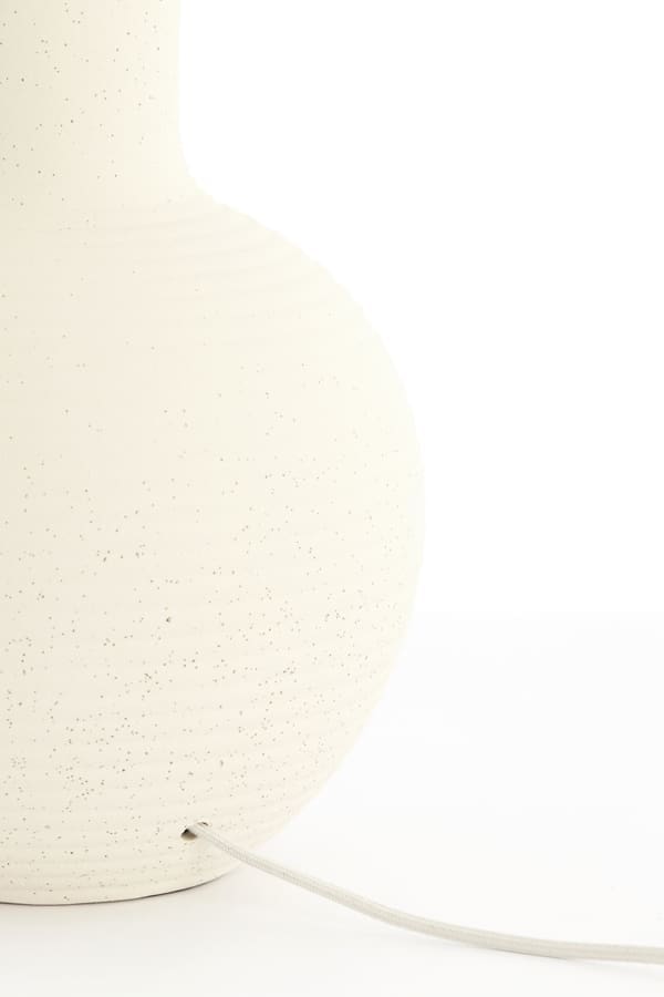 Light & Living Tafellamp Ulloa - keramiek mat crème Wit Tafellamp