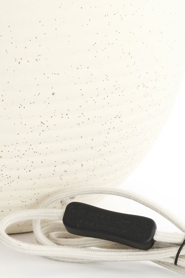 Light & Living Tafellamp Ulloa - keramiek mat crème Wit Tafellamp