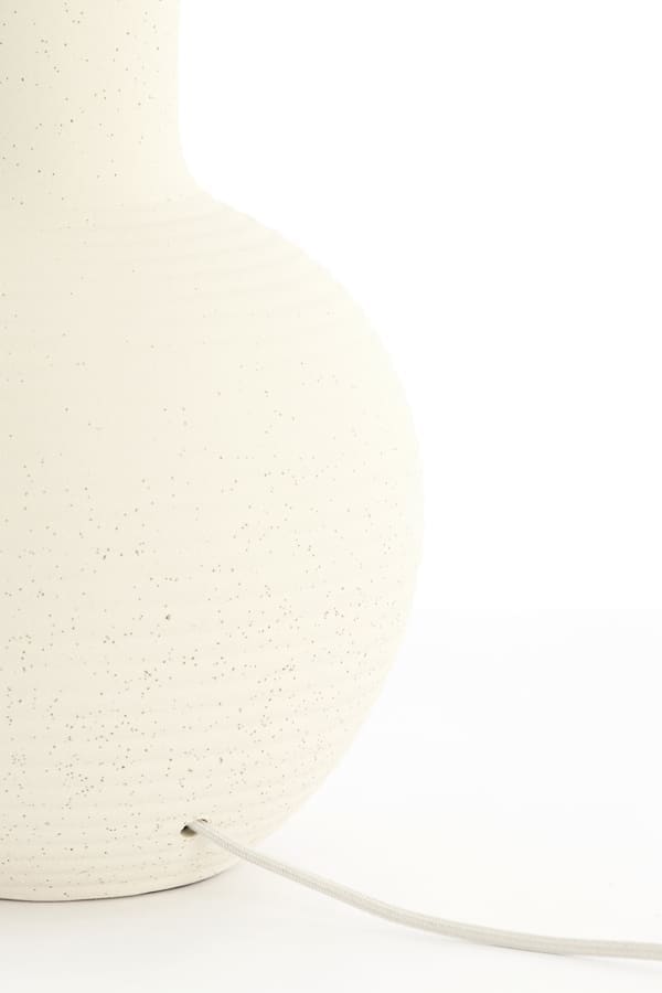 Light & Living Tafellamp Ulloa - keramiek mat crème Wit Tafellamp