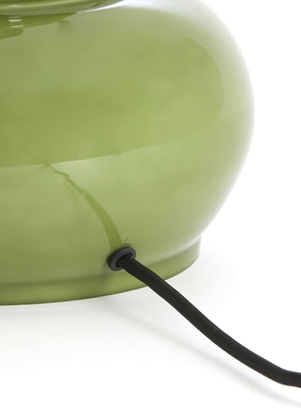 Light & Living Tafellamp Verde - glas olijf groen Groen Tafellamp