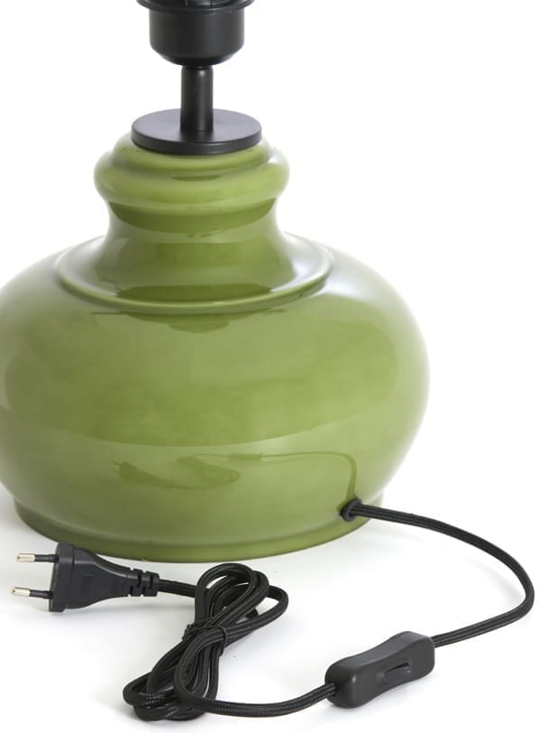 Light & Living Tafellamp Verde - glas olijf groen Groen Tafellamp