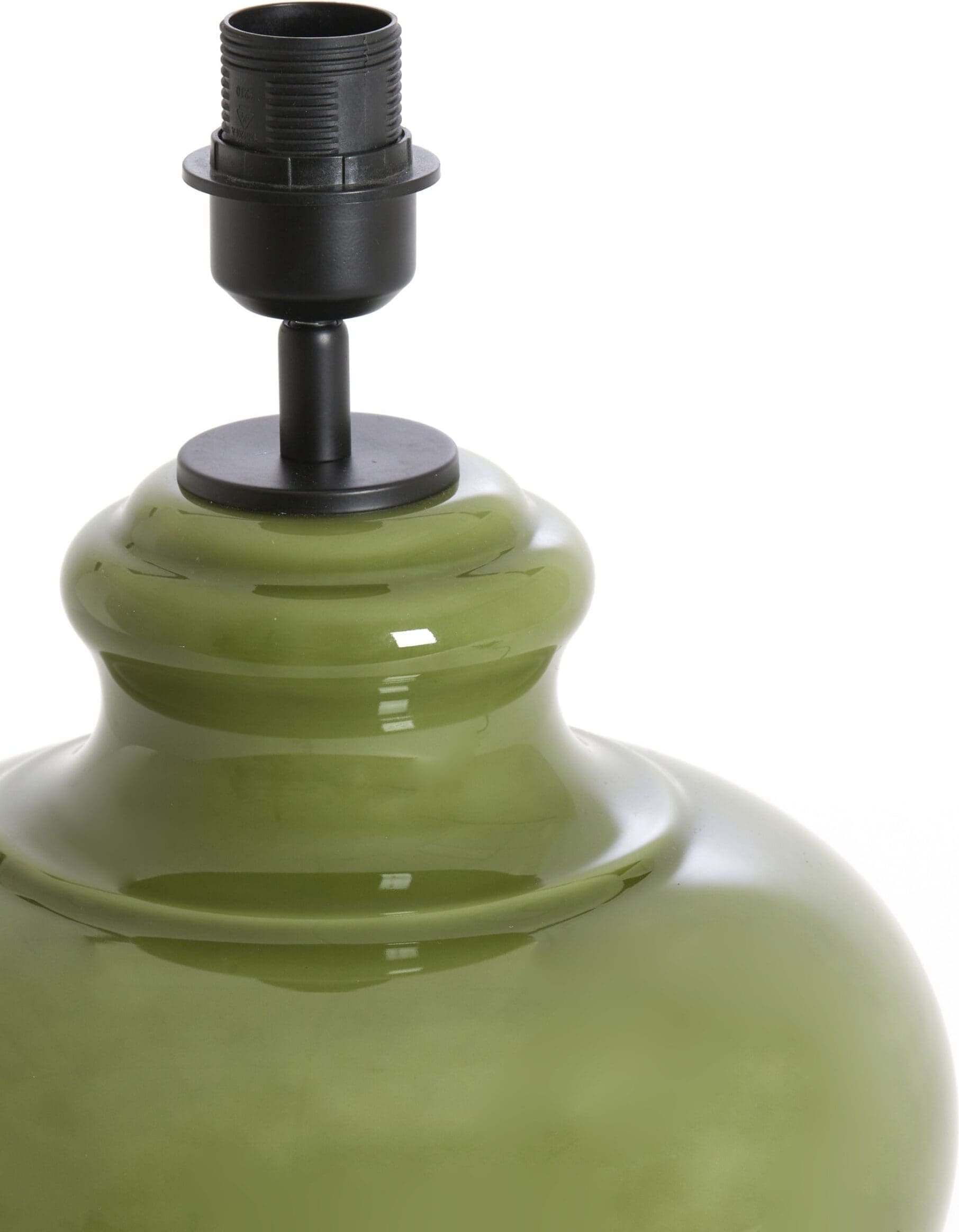 Light & Living Tafellamp Verde - glas olijf groen Groen Tafellamp