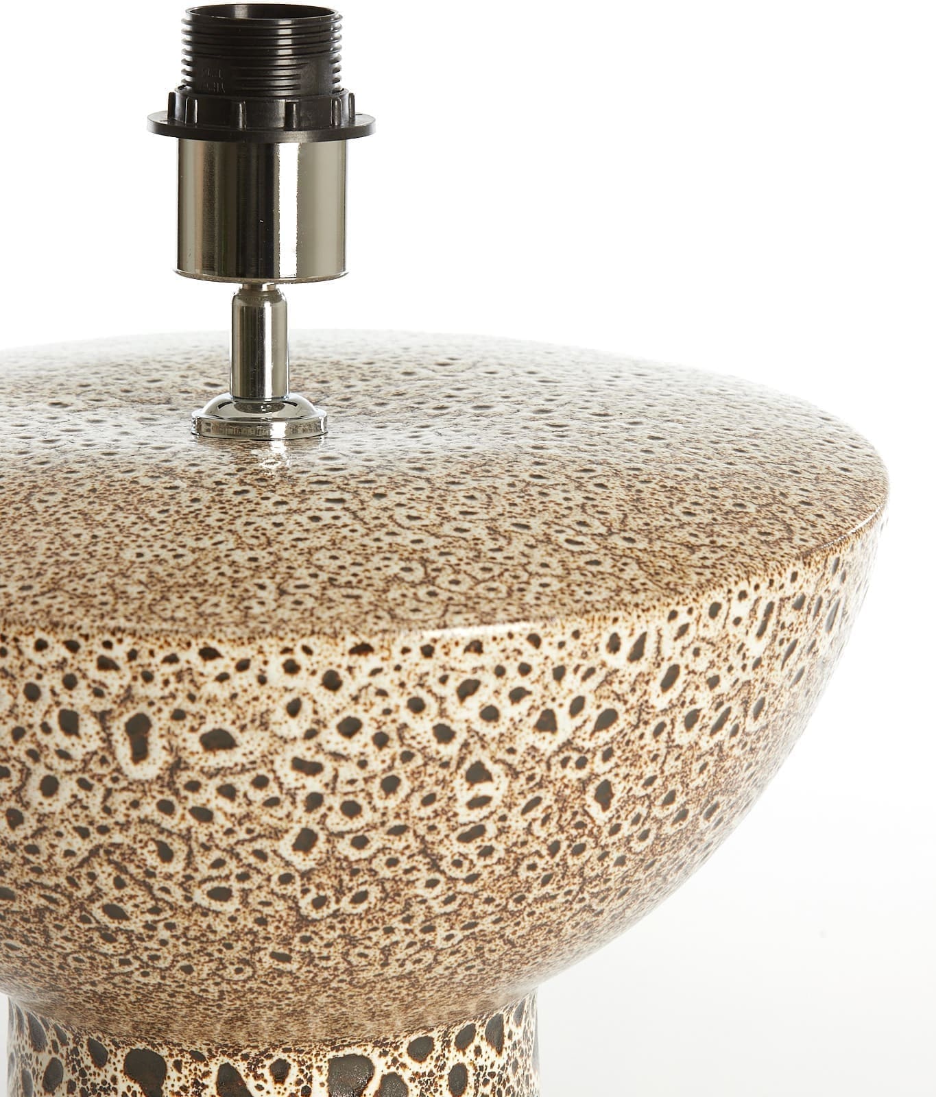 Light & Living Tafellamp Yasur - keramiek crème+zwart Zwart Tafellamp