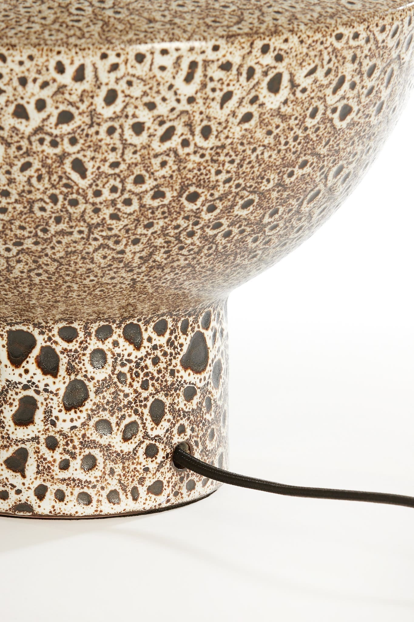 Light & Living Tafellamp Yasur - keramiek crème+zwart Zwart Tafellamp