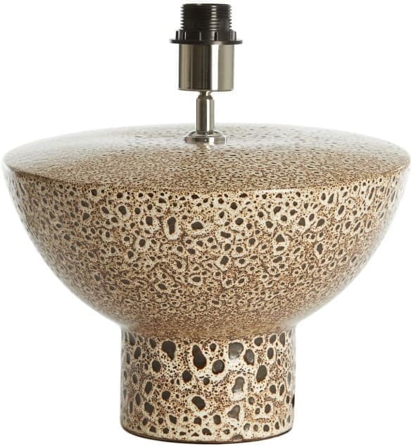 Light & Living Tafellamp Yasur - keramiek crème+zwart Zwart Tafellamp