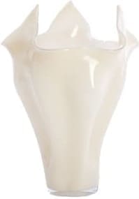 Light & Living Vaas Aiora - glas melk crème Wit Vaas