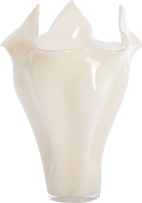 Light & Living Vaas Aiora - glas melk crème Wit Vaas