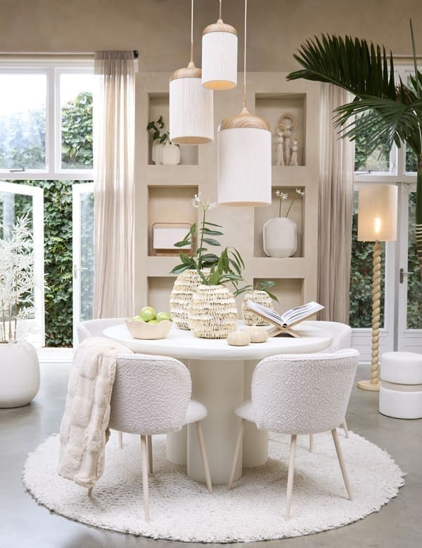 Light & Living Vaas Astrea - crème Wit Vaas