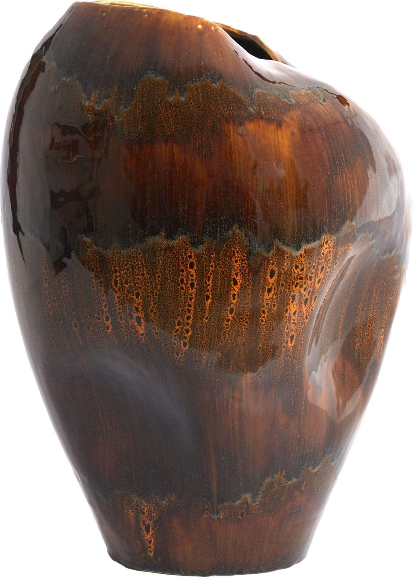 Light & Living Vaas Azura - keramiek donker bruin Bruin Vaas