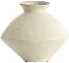 Light & Living Vaas Beato - mat crème-zand Wit Vaas
