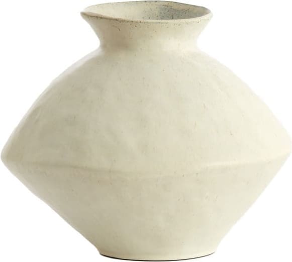 Light & Living Vaas Beato - mat crème-zand Wit Vaas