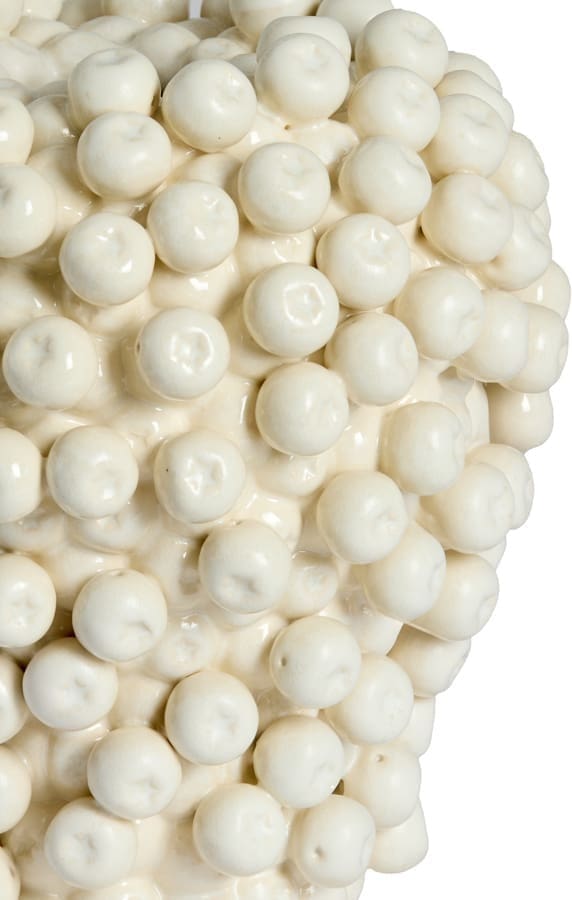 Light & Living Vaas Berries - keramiek crème Groen Vaas