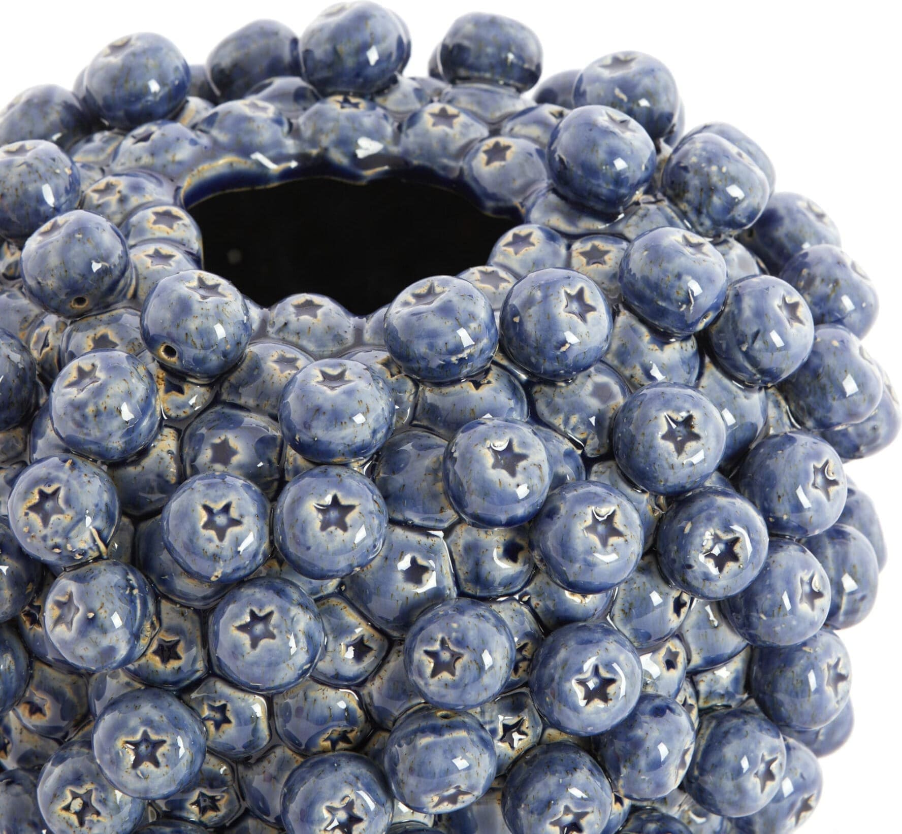 Light & Living Vaas Berries - keramiek donker blauw Blauw Vaas