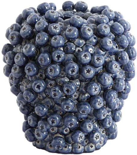 Light & Living Vaas Berries - keramiek donker blauw Blauw Vaas