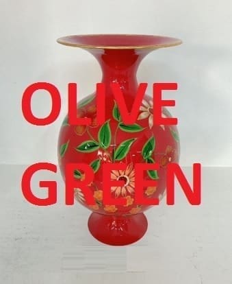 Light & Living Vaas Bolulla - glans olijf groen Groen Vaas