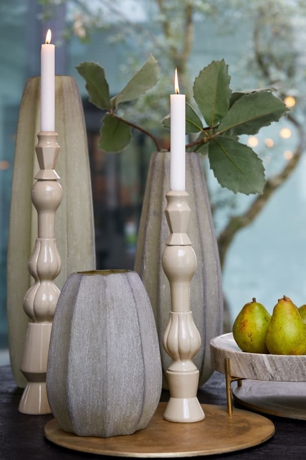 Light & Living Vaas Bradley - glas olijf groen Groen Vaas