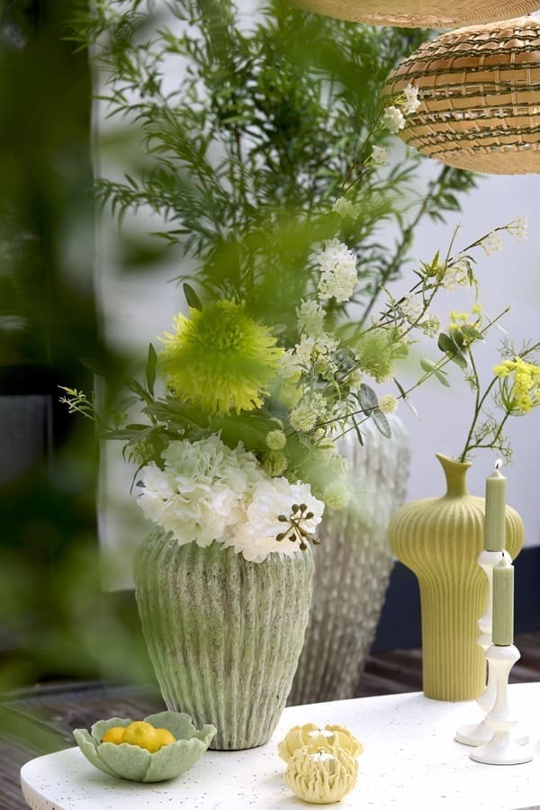 Light & Living Vaas Cacti - glans mint groen Groen Vaas