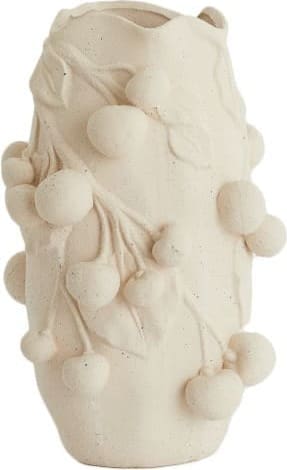Light & Living Vaas Cherry - keramiek mat crème Wit Vaas