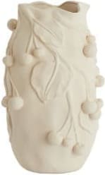 Light & Living Vaas Cherry - keramiek mat crème Wit Vaas