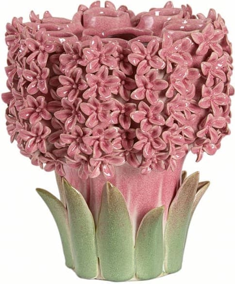 Light & Living Vaas Flower - keramiek roze+groen Roze Vaas