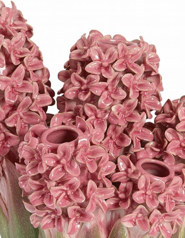 Light & Living Vaas Flower - keramiek roze+groen Wit Vaas