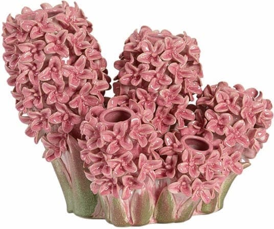 Light & Living Vaas Flower - keramiek roze+groen Wit Vaas
