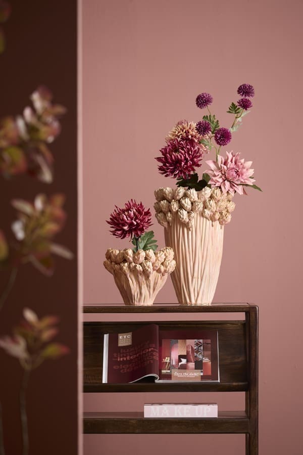 Light & Living Vaas Fynara - keramiek licht roze Roze Vaas